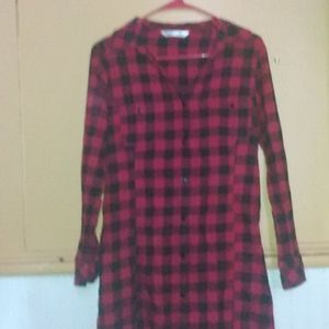 Red plaid dress